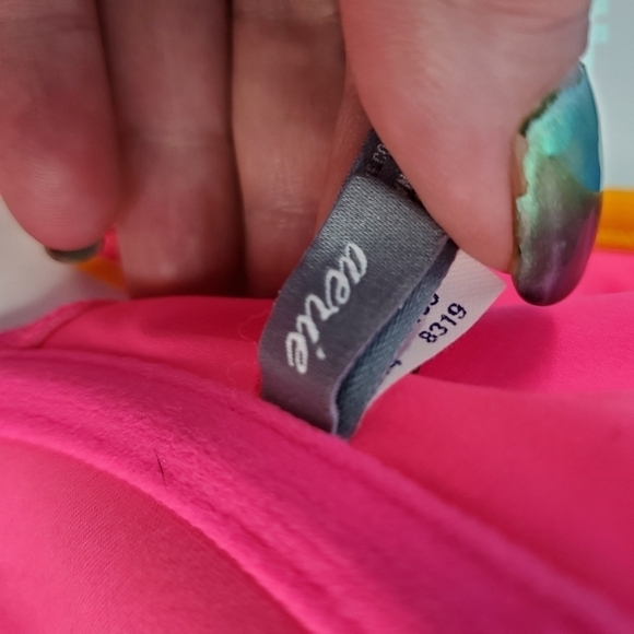 Aerie 36C hot pink and yellow polka dot halter bikini top - Picture 5 of 14